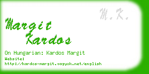 margit kardos business card